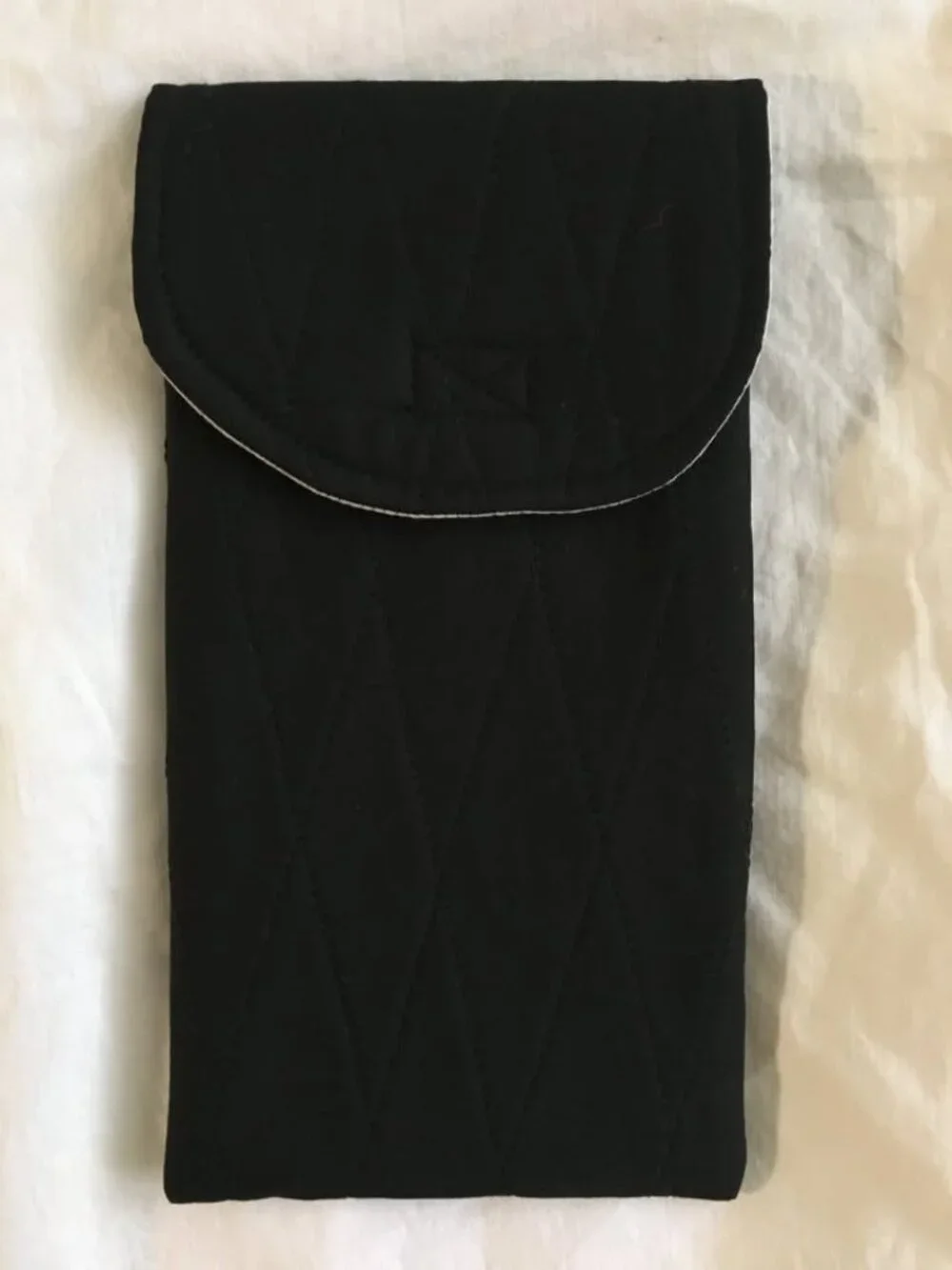 New Custom Made Black Quilted Cell Phone Makeup Case 8